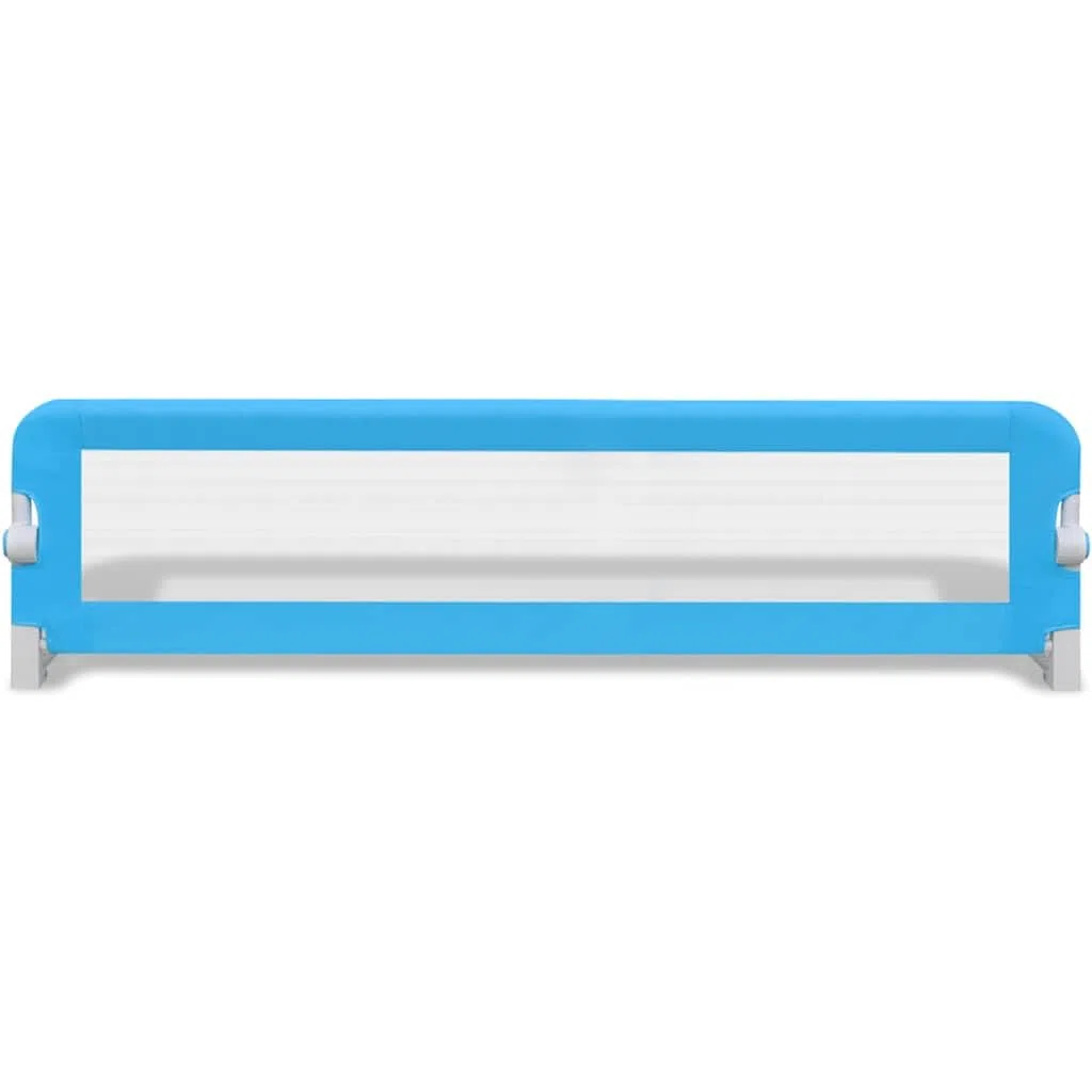 Kleinkind Bettschutzgitter 2 Stück Blau 150 x 42 cm klappbar mit atmungsaktivem Schutzgitter und Absturzsicherung für Kinderbett, Elternbett, Reisebett, Boxspringbett
