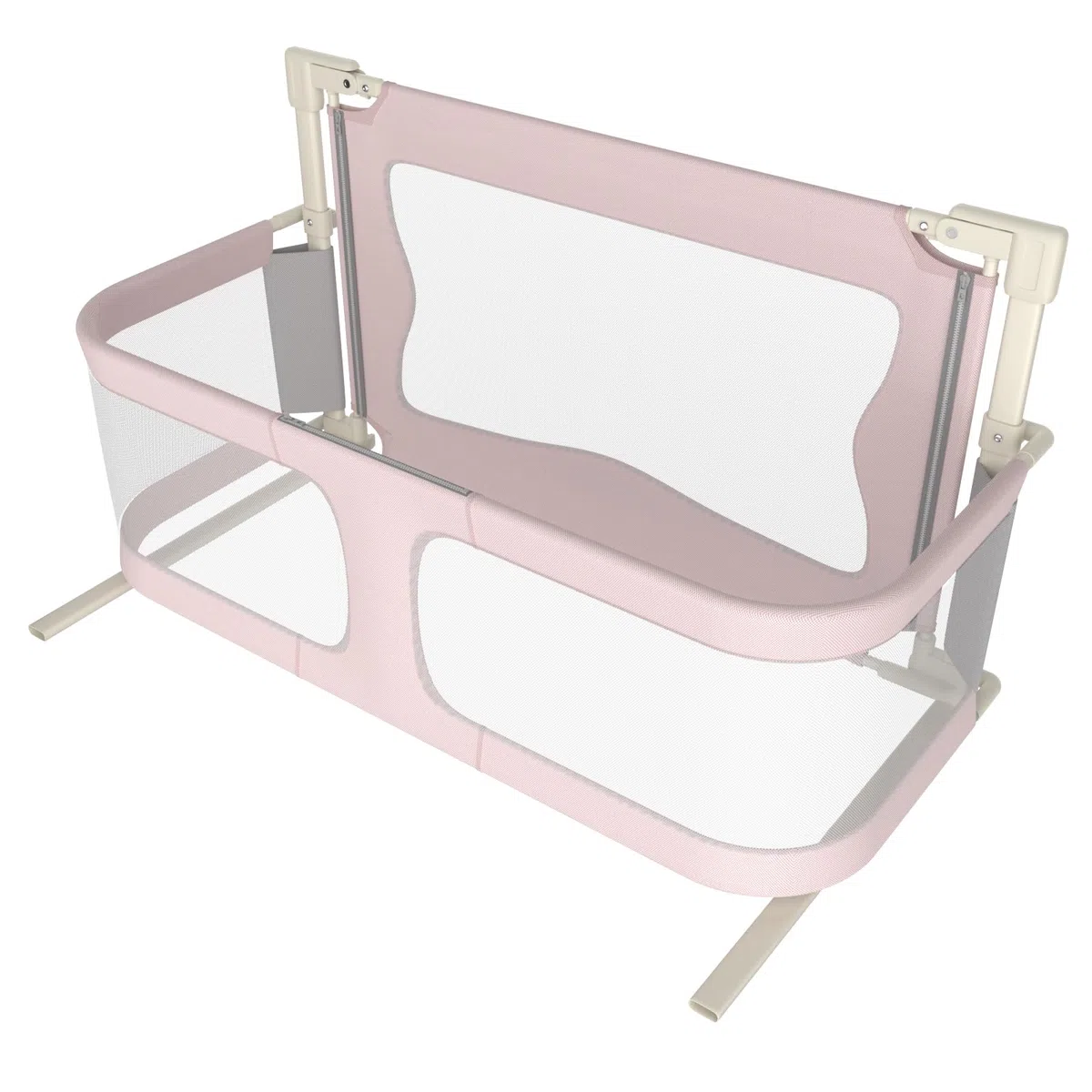 HUOLE Babybettgitter Kinderbett Kinderbettschutzgitter Bettgitter Bettschutzgitter für Kleinkinder Kinderbettgitter Rausfallschutz-120 x 50 x 105 cm (rosa)