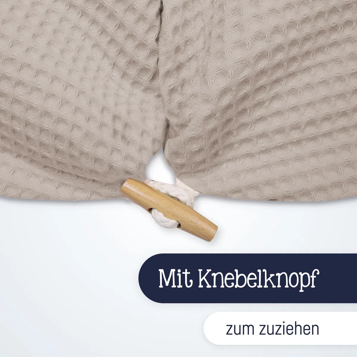 Julius Zöllner Stillkissen Nappi 190 Waffelpiqué Nougat