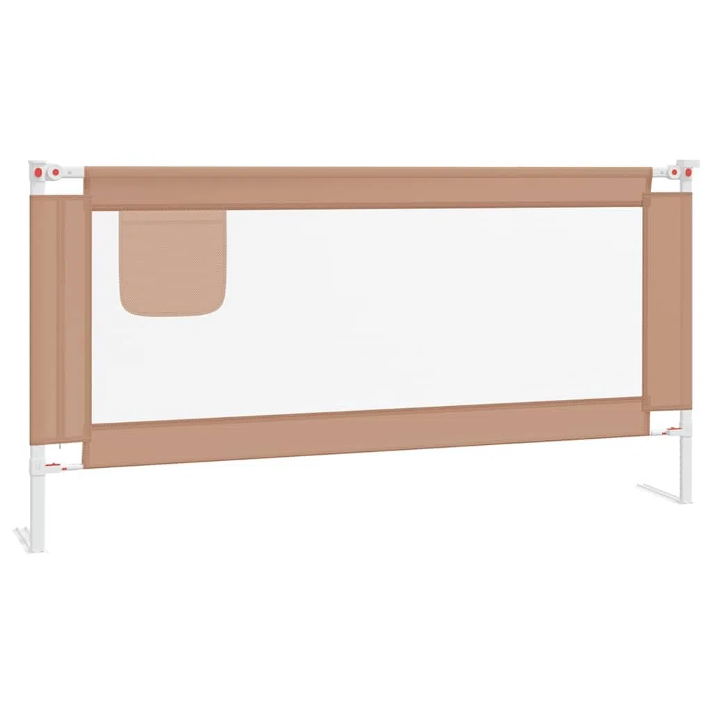 Generisch Kleinkind-Bettschutzgitter Taupe 180x25 cm Stoff,Baby & Kleinkind,Babysicherheit,Baby-Bettschutzgitter,10222