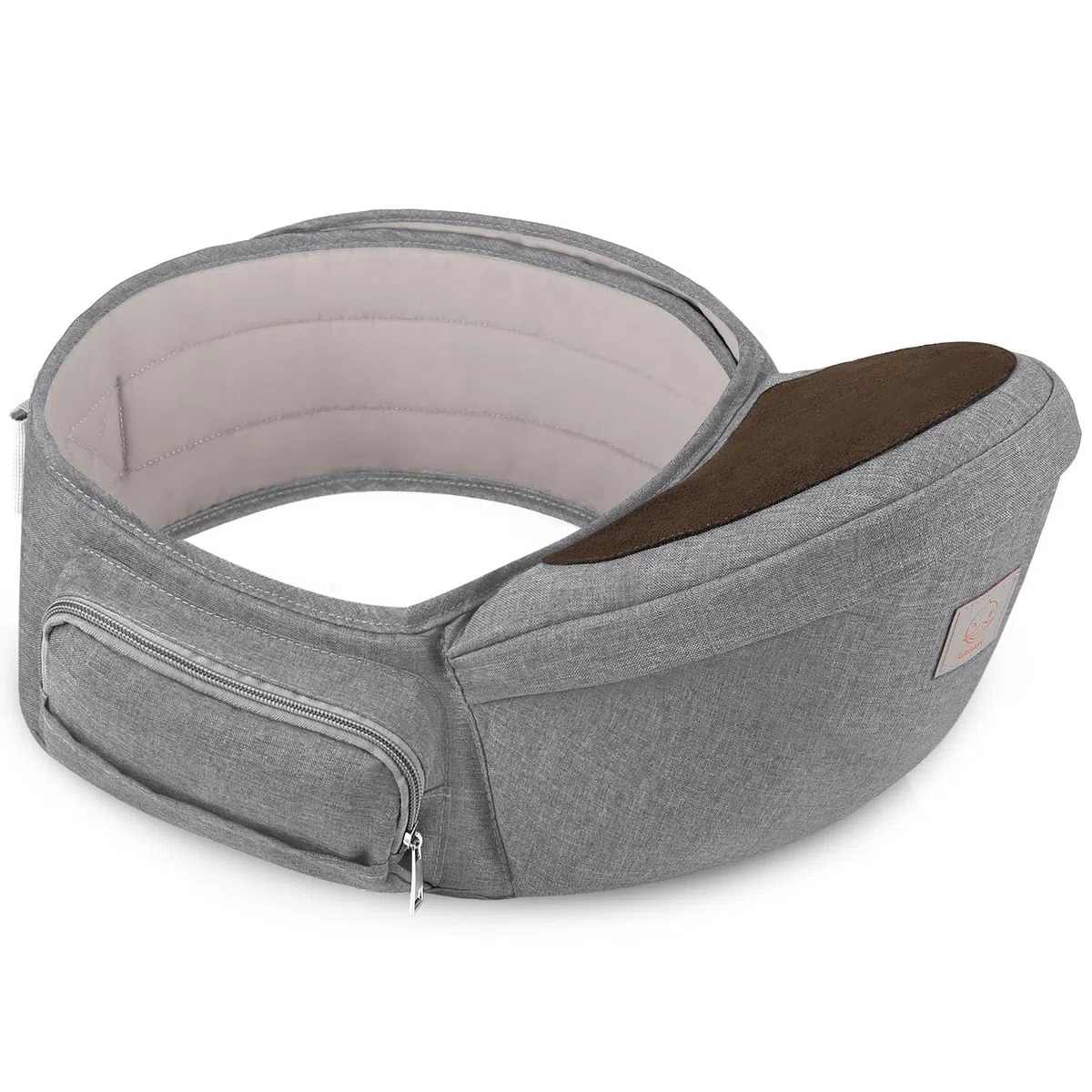 GAGAKU Baby Hüftsitz Leichte Taille Hocker 4 Tragepositionen für Kinder 0-36 Monate Neugeborenes Polyester - Grau
