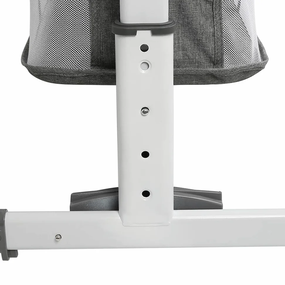 LANTUS Babywiege Stubenwagen Reisebett Kinderbett klappbar Babybett Beistellbett Schaukelwiege mit Schaukelfunktion inkl. Moskitonetz, Matratze und Tasche (92 * 58 * 70-90cm (cremefarben))