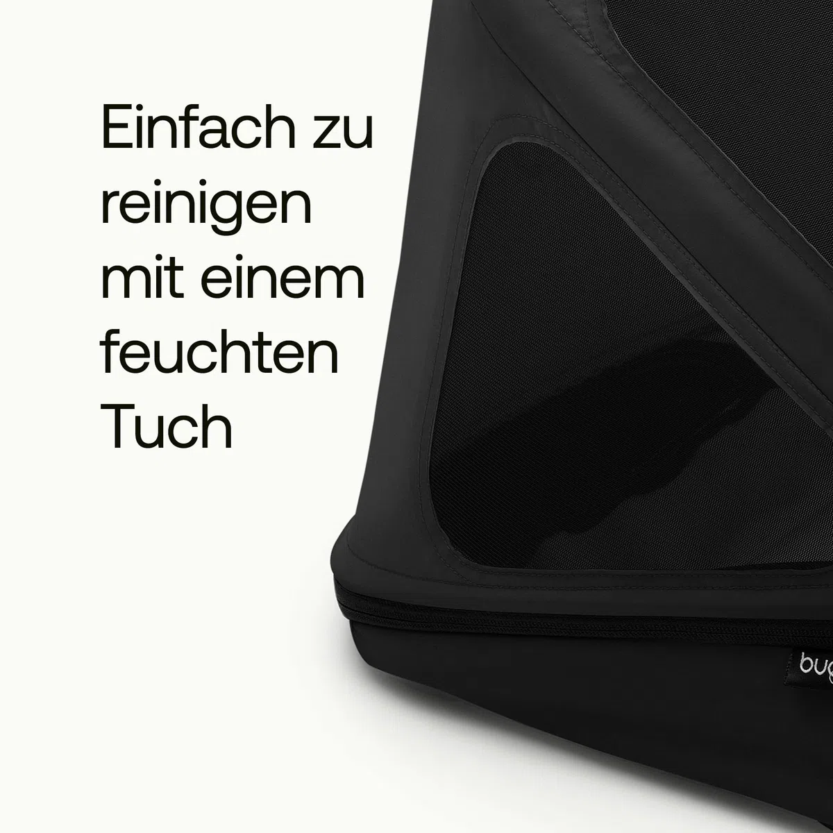 Bugaboo Donkey Sonnendach mit Lüftungsfenstern, ausziehbar für zusätzlichen und optimalen Sonnenschutz, wasserabweisend, kompatibel mit allen Bugaboo Donkey Kinderwagen, Midnight Black