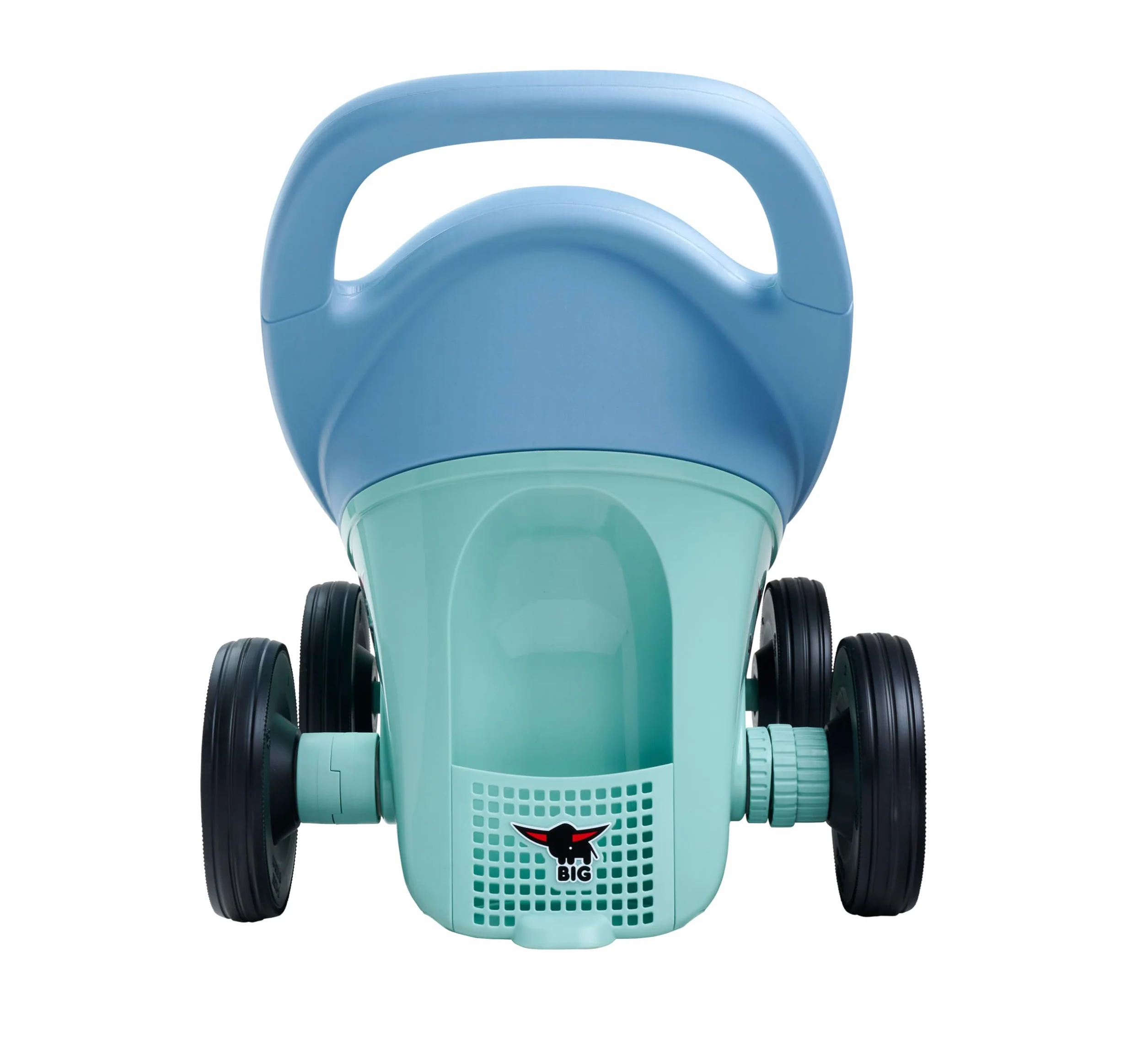 BIG Buggy 3-in-1 Lauflernwagen mit verstellbarer Bremsfunktion, Anhänger, inklusive 4 Flüsterräder, blau-türkiser BIG Buggy, für Kinder ab 1 Jahr