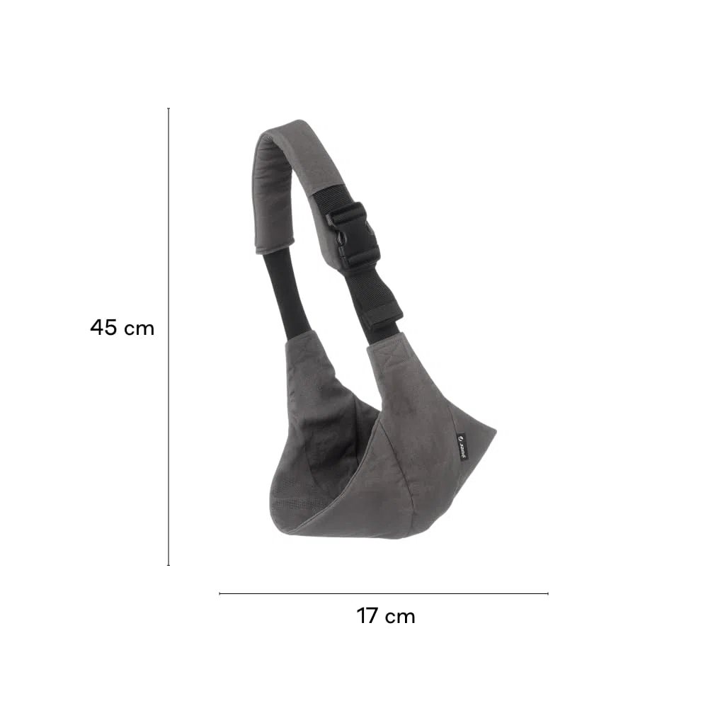 Jané Catch Baby Tragetuch Hüfte, Seitliches Tragen, Verstellbar, Ergonomisch und Rutschfest, 100% Baumwolle, 9-48 Monate, Grau