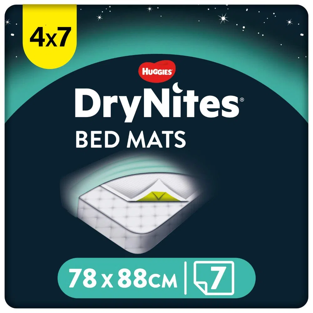 DryNites Bed Mats,saugfähige Einweg-Betteinlagen,4x7 Bettauflagen