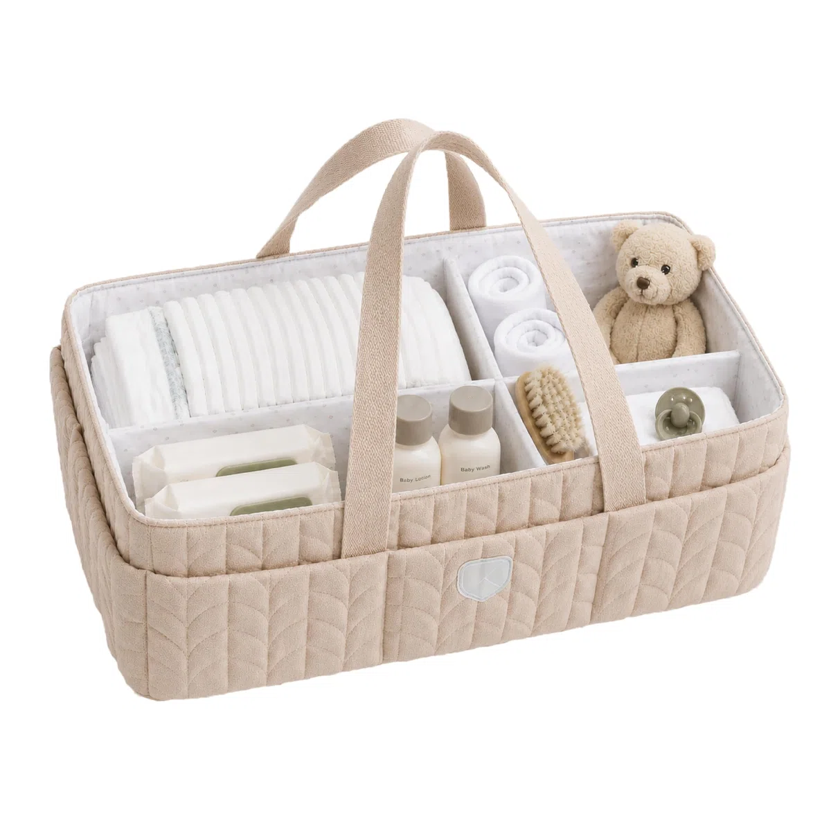 KOALA BABYCARE Wickeltisch Organizer – Wickelorganizer mit Herausnehmbaren Trennwänden, Wickelkorb für Windeln, Feuchttücher und Babyzubehör