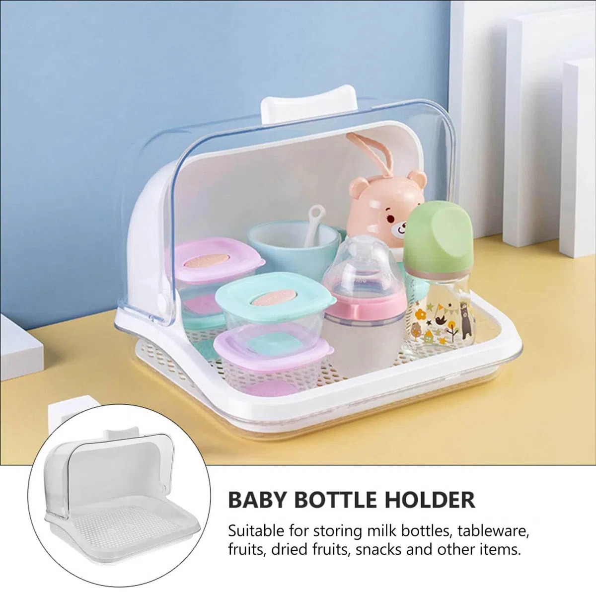 Kindergeschirrbox Aus Hochwertigem Material Für Dauerhaften Gebrauch Geeignet Für Babymilchflaschen Schnuller Babyprodukte Und Spielzeug Mit Guter Abdichtung Und Ausreichend Platz