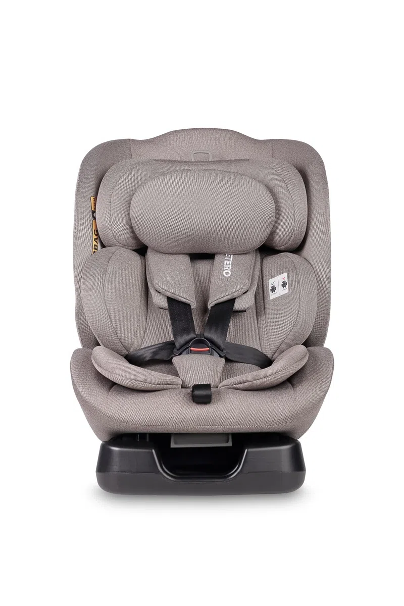 CARETERO - Kindersitz Auto Ohne Isofix - Autositz für Kinder 40-150 cm - Kinderautositz ab Geburt bis zum etwa 12. Lebensjahr - 5-stufige Neigungsverstellung - Mundi i-Size Beige