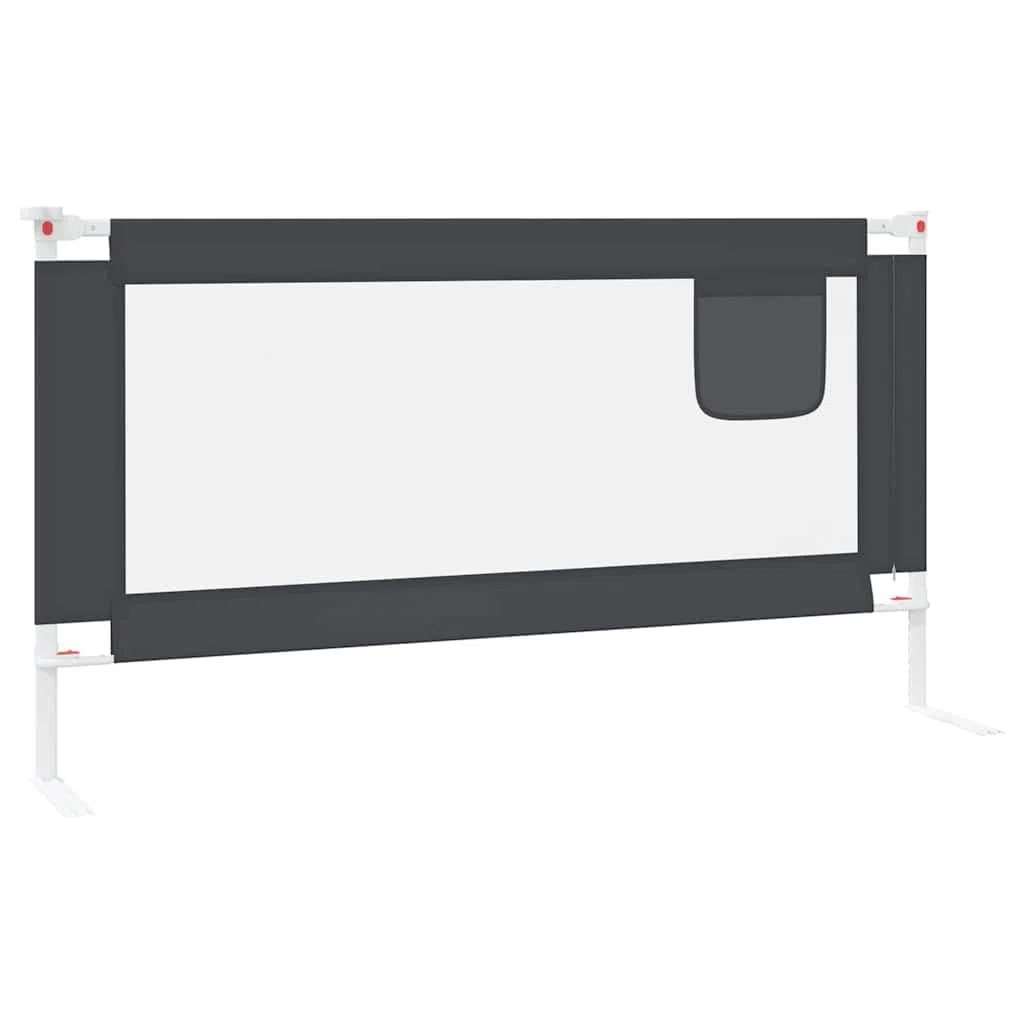 Generisch Kleinkind-Bettschutzgitter Dunkelgrau 160x25 cm Stoff,Baby & Kleinkind,Babysicherheit,Baby-Bettschutzgitter-10230