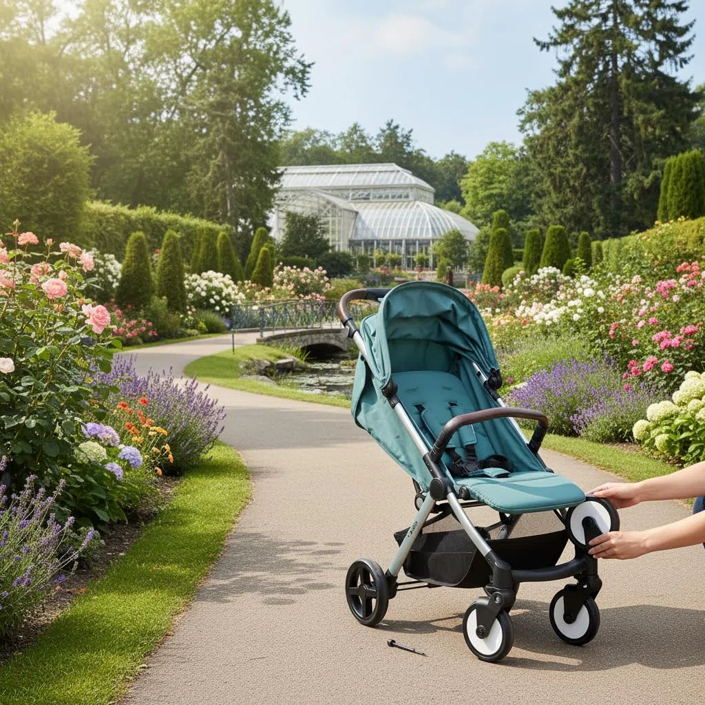 Kinderwagen Gummi Räder Austauschbar Vorder- und Hinterräder Zubehör für Yoya Vovo Kinderwagen mit Werkzeug