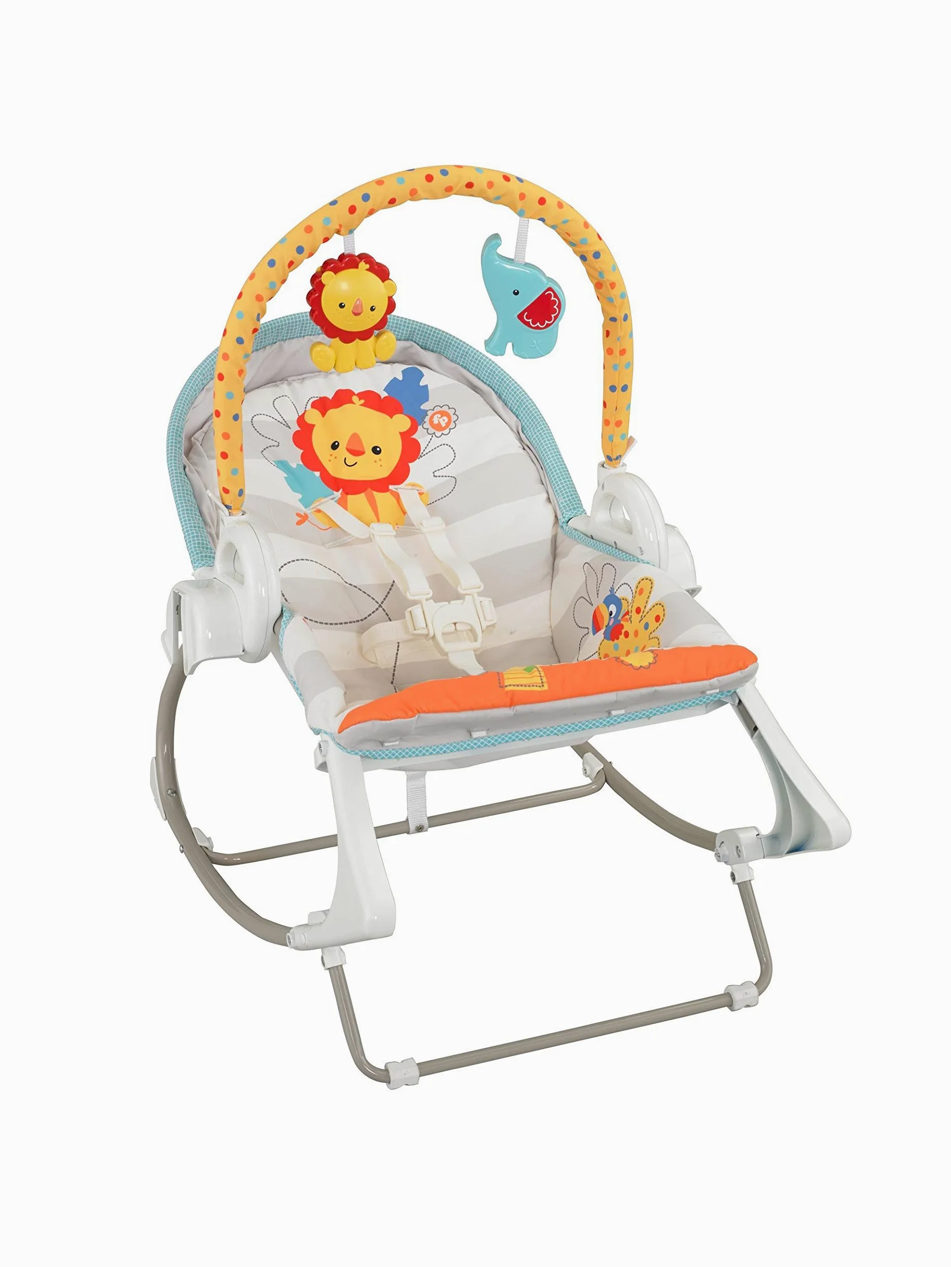 Fisher-Price BFH07 - 3-in-1 Deluxe Schaukel, 6 Schaukelgeschwindigkeiten, 16 Melodien, beruhigende Nachtgeräusche & eine abnehmbare Spielzeugleiste, für Babys und Kleinkinder