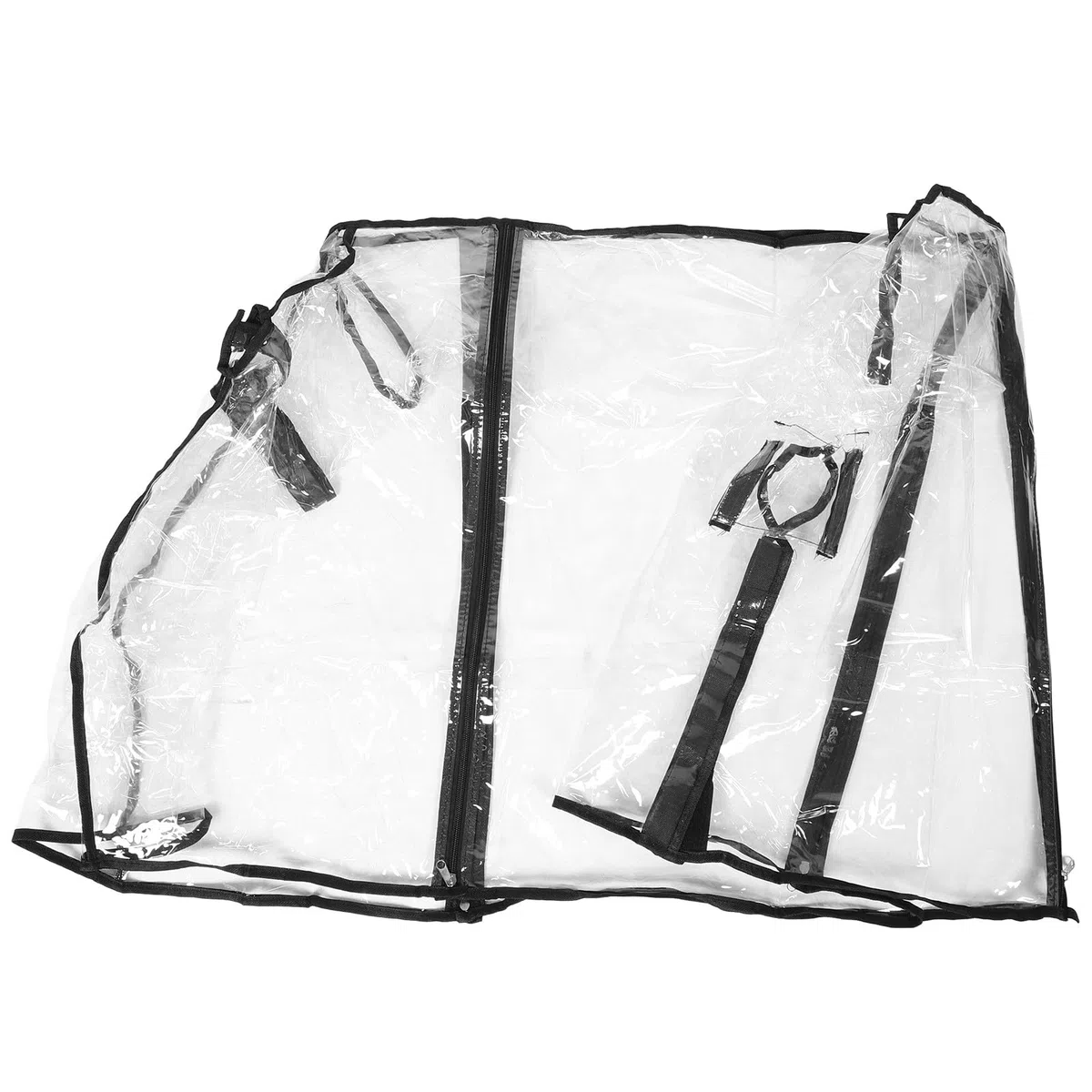 Garneck Transparente Wagenabdeckung aus PVC mit Universeller Passform Faltbarer Regenschutz für Campingwagen und Bollerwagen Wetterfeste Schutzhülle für Outdoor Einsatz