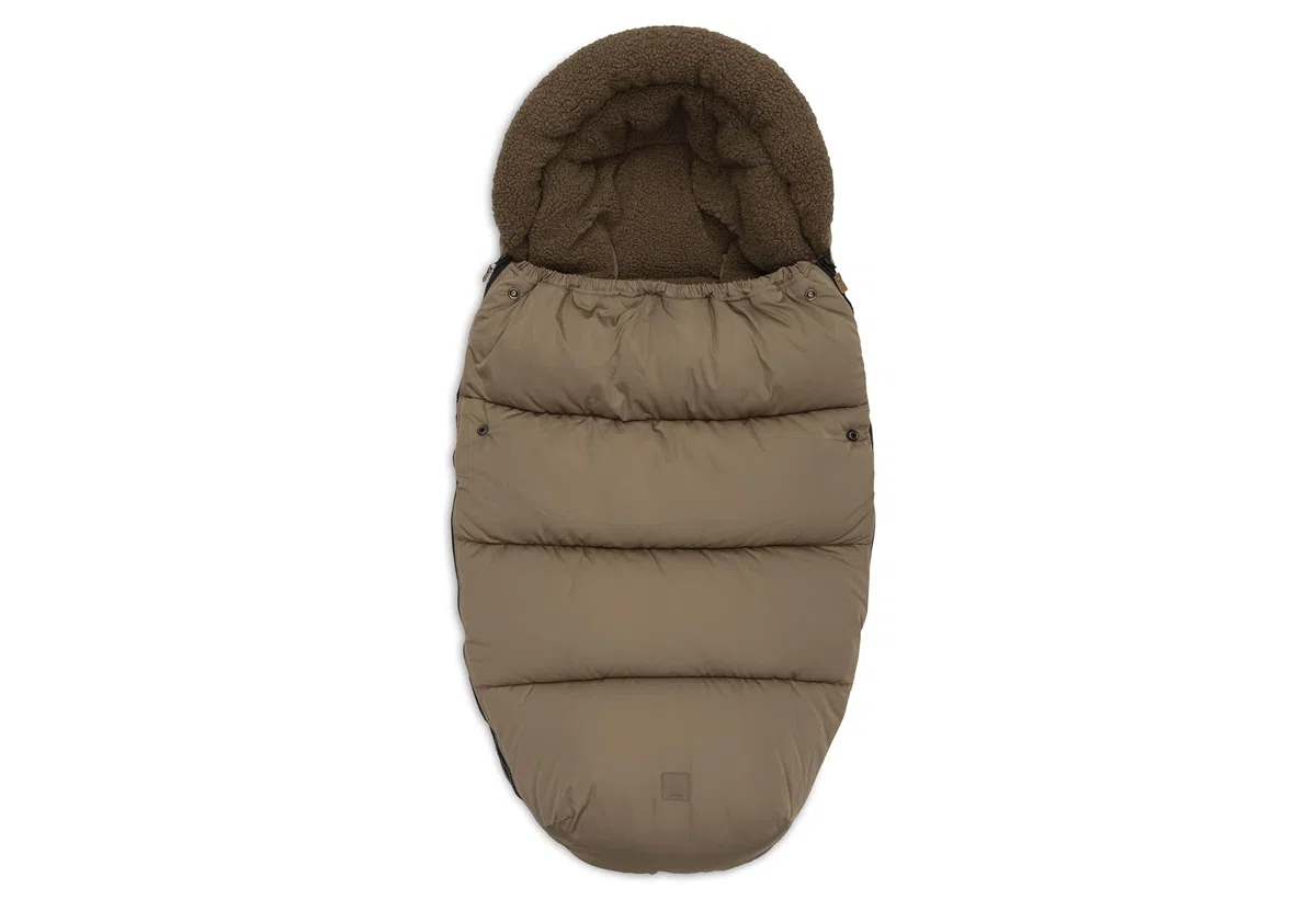 Jollein Fußsack - Für Buggy & Kinderwagen - Wasserabweisend mit Bionic Finish - Waschbar - Oeko-Tex Zertifiziert - Puffed Bronze - 92x52x10 cm