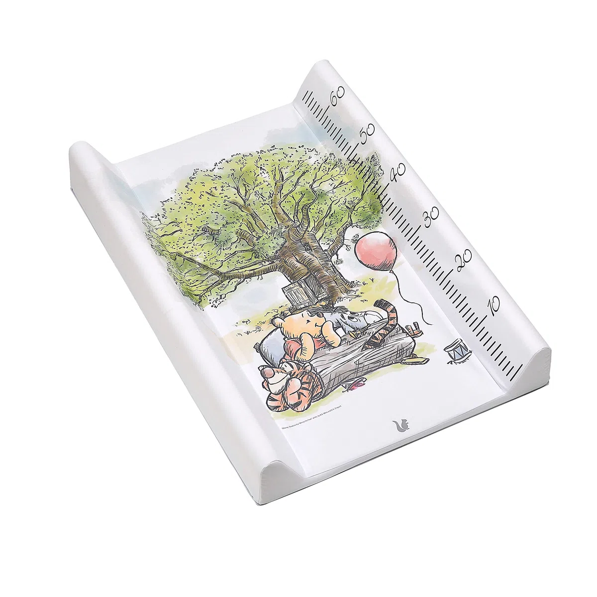 keeeper Winnie Puuh Wickelunterlage, Für 60 cm breite Babybetten, Tische, Badewannen etc., Integrierte Messlatte, Pawel, Weiß