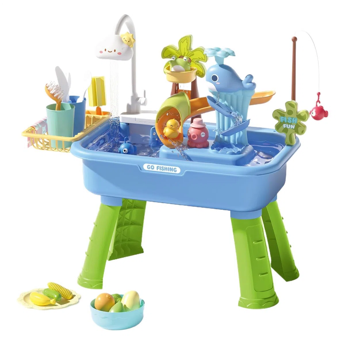 Generisch Wassertisch für Kinder Sensorik Waschbecken Sommer Spielzeuge | Kinder Aktivitäts-Spieltisch für drinnen und draußen Für Garten, , Park, Terrasse, Camping, drinnen und draußen, Vorschule,