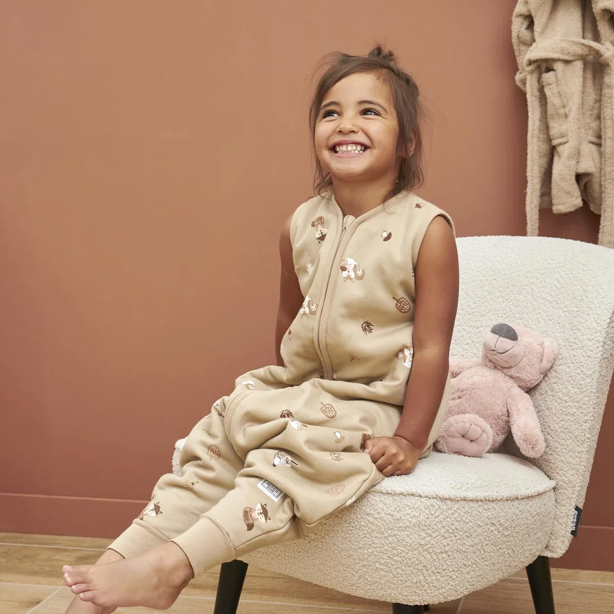 Schlafsack Jumper 92 cm Forest Animals Sand
