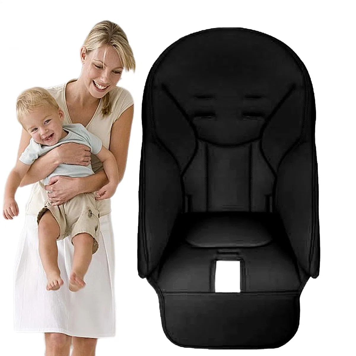 Kinder Hochstuhl Sitzbezug PU Leder Kinder Fütterungssitz Sitzkissen | Kinder Hochstuhl Polsterauflage für Enkelkinder, Söhne, Töchter, Neffen, Nichten