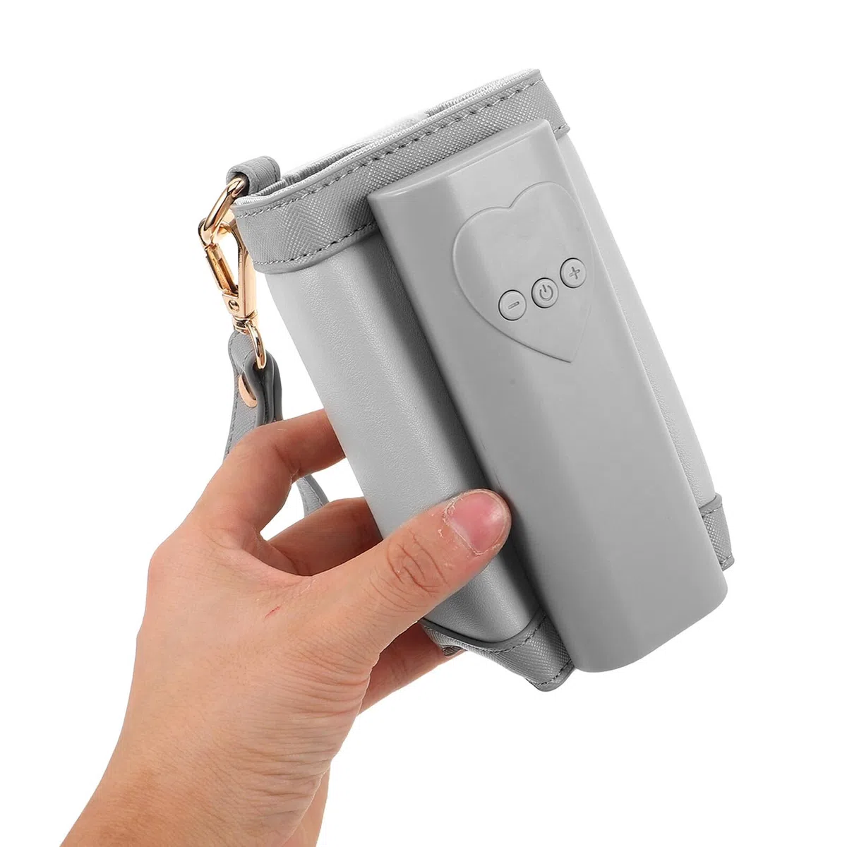 Tragbares Flaschenwärmgerät für Milchflaschen, Kompakt | Pu Hülle mit Hardware, Universelle Passform, für Zuhause und Unterwegs, Moderne Form, Intelligente Technik