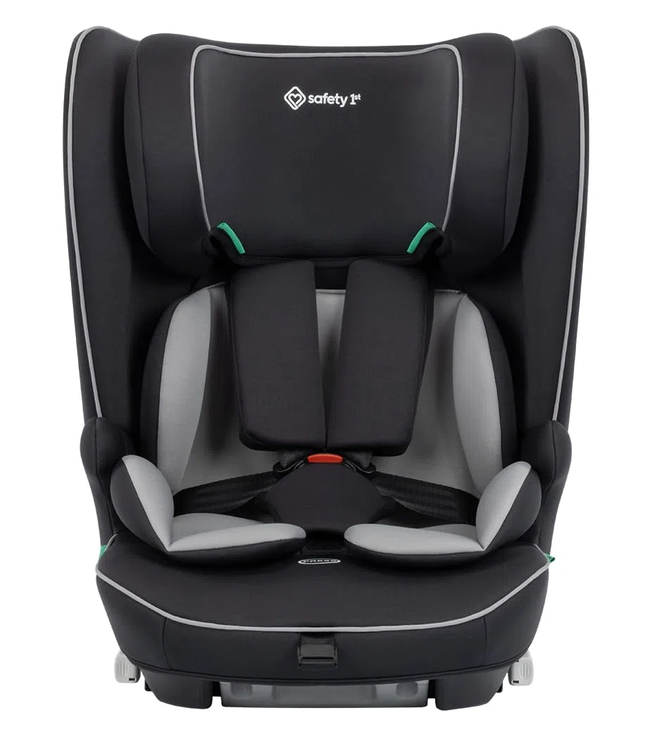 Safety 1st Lunar i-Size, Mitwachsender Kindersitz, 15Monate–12Jahre (76–150cm), ISOFIX Kindersitz Auto, 13 Kopfstützenstufen, Seitenaufprallschutz, Black