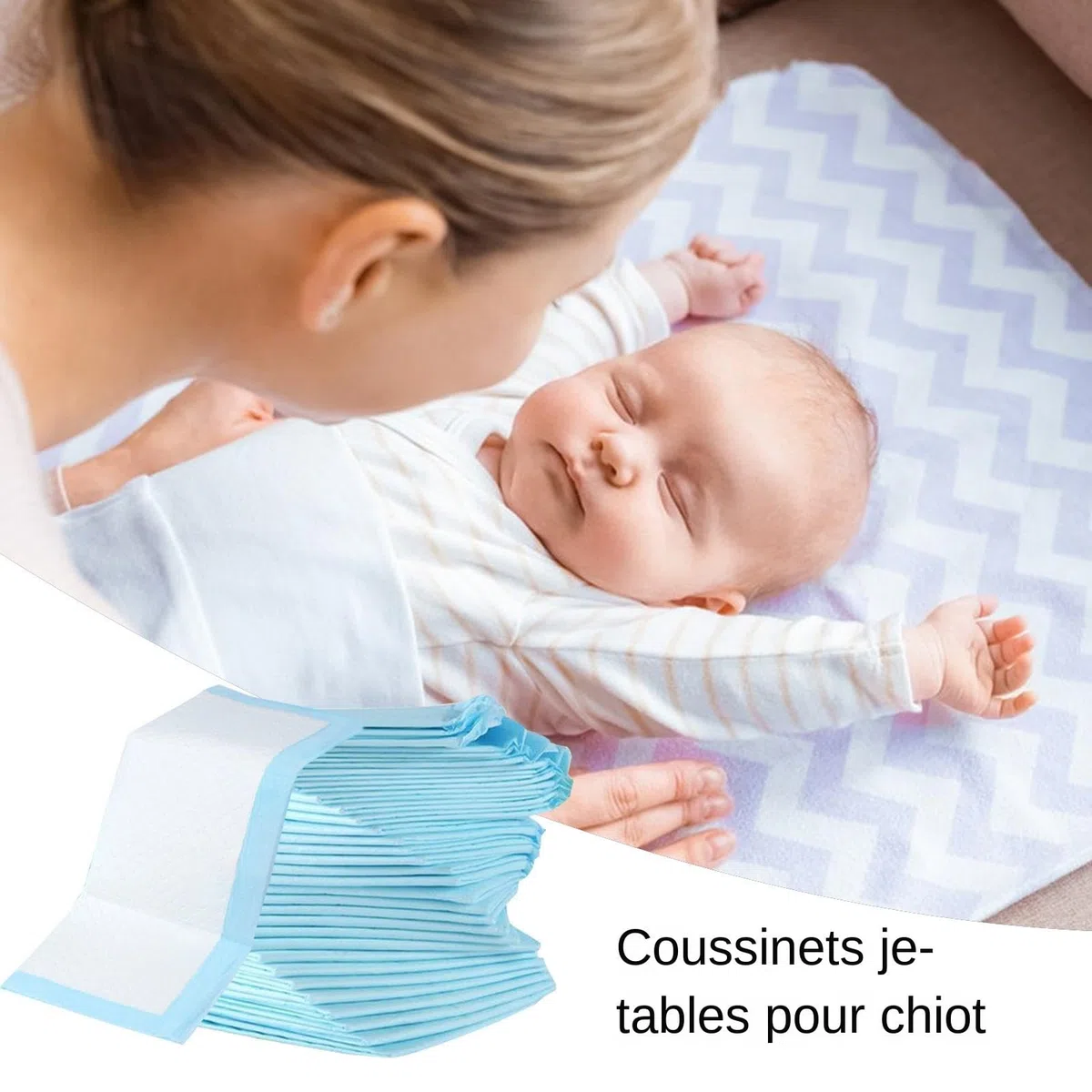 Baby-Wickelunterlagen – Einweg-Schutzunterlagen für Babys, Haustiere, saugfähig, wasserdicht | atmungsaktive Windeleinlagen, tragbares Windelkissen, ideal