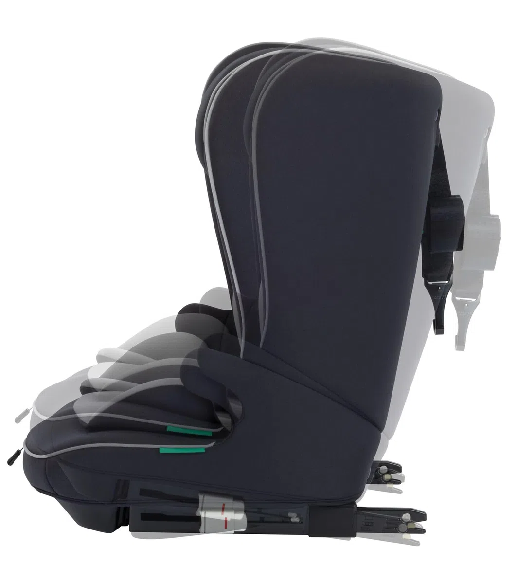Safety 1st Lunar i-Size, Mitwachsender Kindersitz, 15Monate–12Jahre (76–150cm), ISOFIX Kindersitz Auto, 13 Kopfstützenstufen, Seitenaufprallschutz, Black