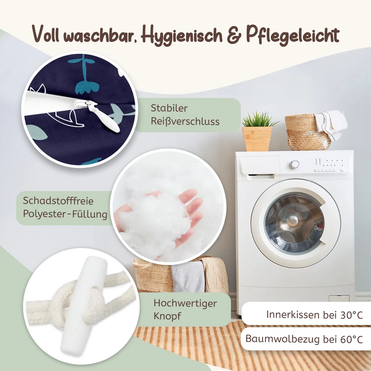joyfill Stillkissen I Von Hebammen Getestet I XXL Schwangerschaftskissen & Seitenschläferkissen I Lagerungskissen Baby & Schlafkissen für Schwangere I Flüsterleise Füllung