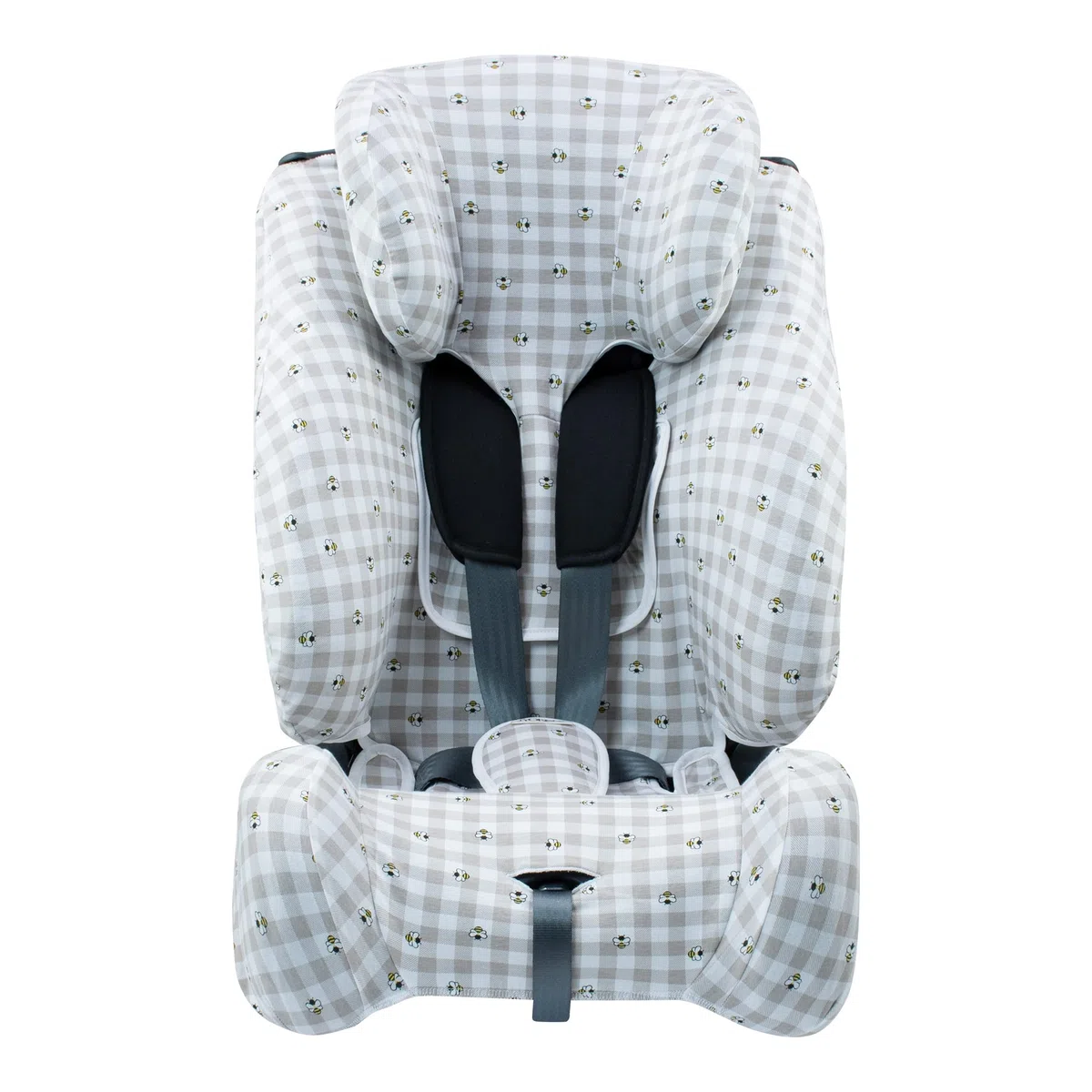 JYOKO Kids Autositzbezug aus Baumwolle kompatibel mit Klippan Century und Opti 129, Kindersitzbezug für Baby Autositz, Picnic Vichy