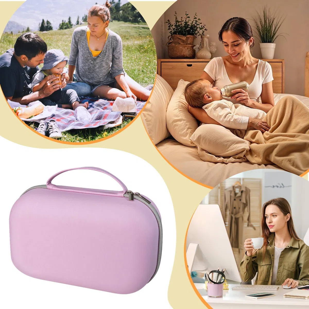Generisch Tragbare Milchpumpen Tasche Muttermilchbeutel Eva Aufbewahrungstasche Milchpumpen Für Berufstätige Mütter Auf Reisen 30x20x14cm