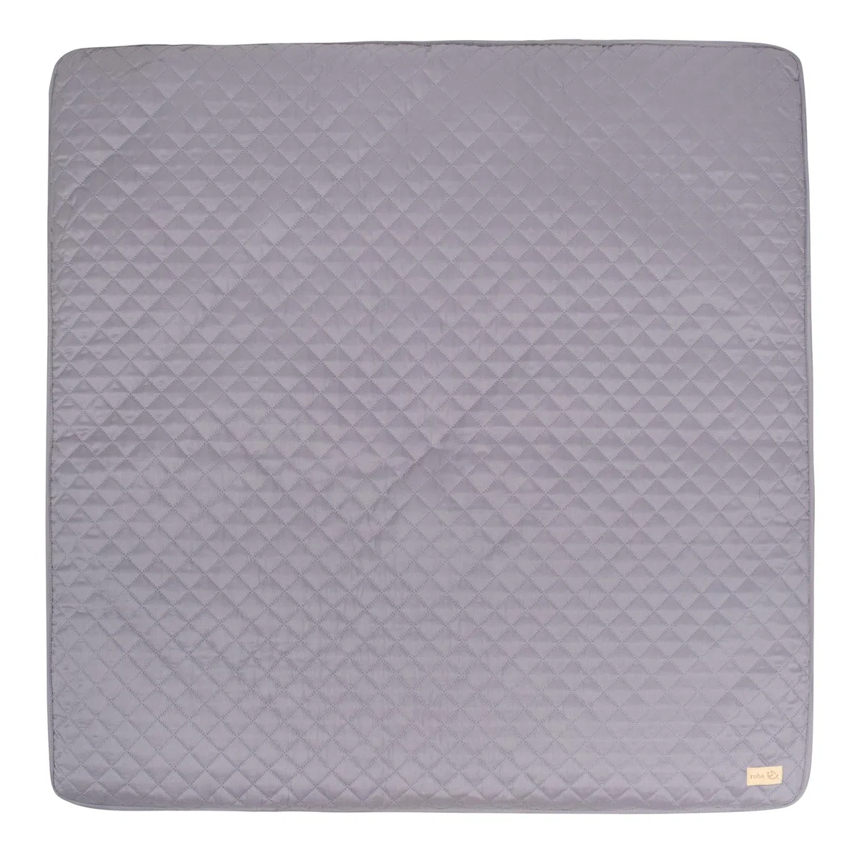 roba Krabbeldecke "roba Style" - 100 x 100 cm - Spieldecke gesteppt für Babys & Kleinkinder - Pflegeleichtes & schmutzabweisendes Material - Anthrazit