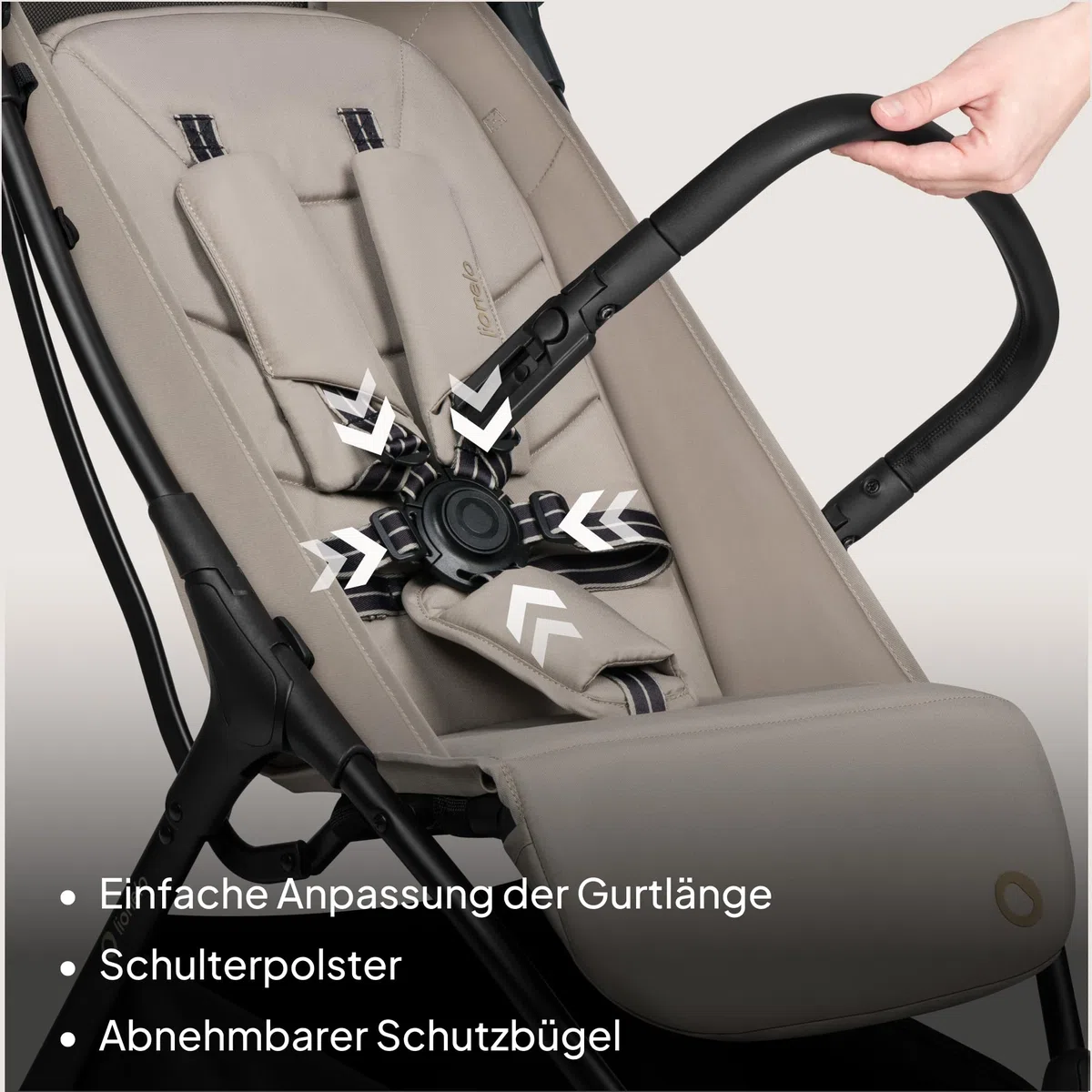 Lionelo Agia Reisebuggy Bis 22 kg, Leichter Buggy Kinderwagen ab 6 Monaten, Klein Zusammenklappbar mit Auto-Fold & Einhand-Faltung, Liegefunktion, Große Sitzfläche, Federung, Großer Einkaufskorb