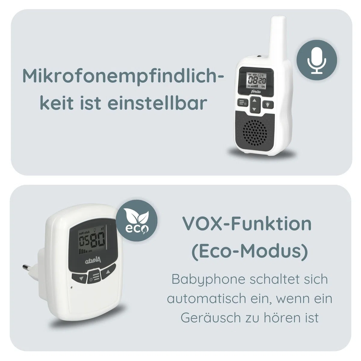 Alecto DBX-80 - Baby DBX-80 Babyphone - Babyfon - Baby Phone - Ohne Kamera