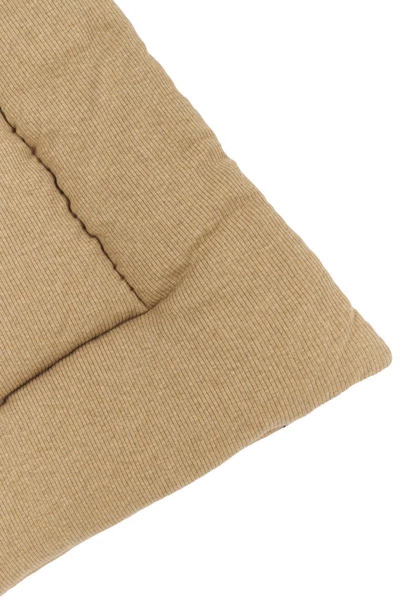 Meyco Laufgittereinlage Rib Mini Spot, Krabbelmatte Baby (80 x 100 cm, Babyzubehör, Spielmatte für Laufstall, hochwertige Babydecke), Toffee Melange