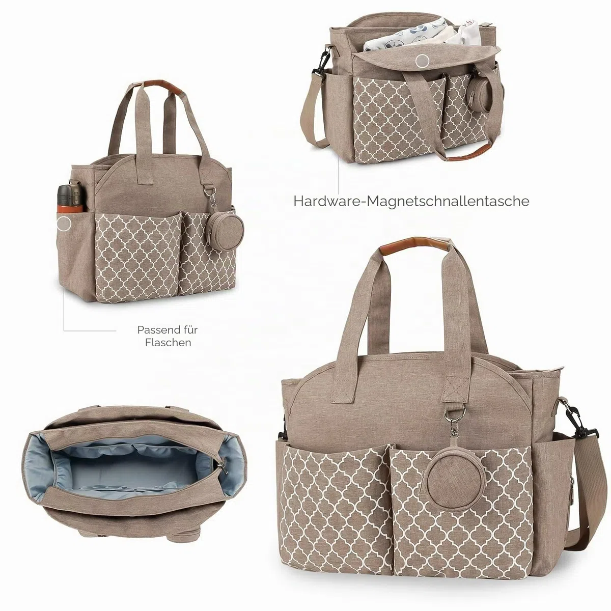 Wickeltasche Tote Baby Wickeltasche Große Babytaschen für Mama mit Wickelstation Multifunktions Reise
