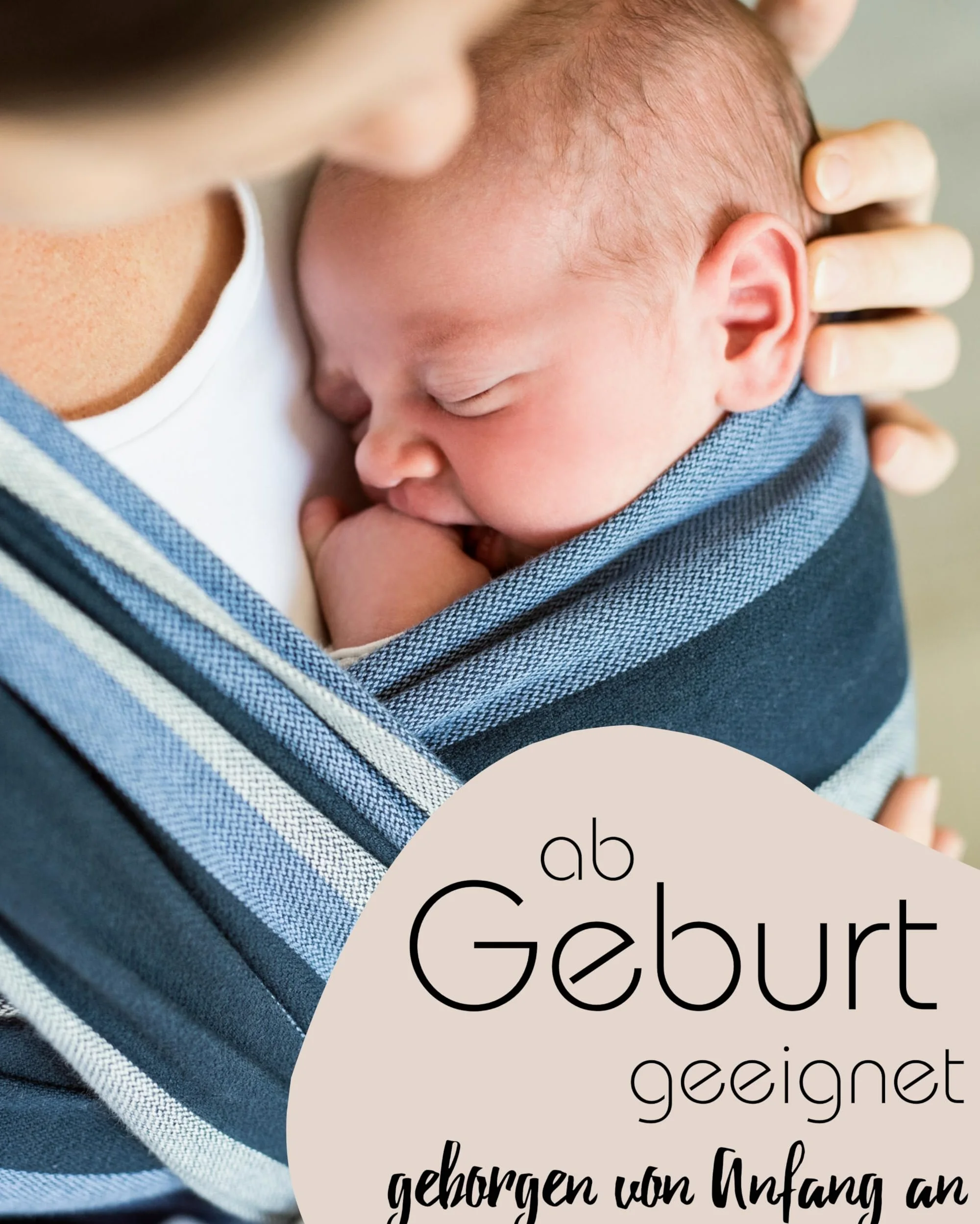 Hoppediz Babytragetuch gewebt ab Geburt, ergonomisches Tragetuch für Neugeborene und Kleinkinder, Baumwolle, Design Kigali, 4,60 m