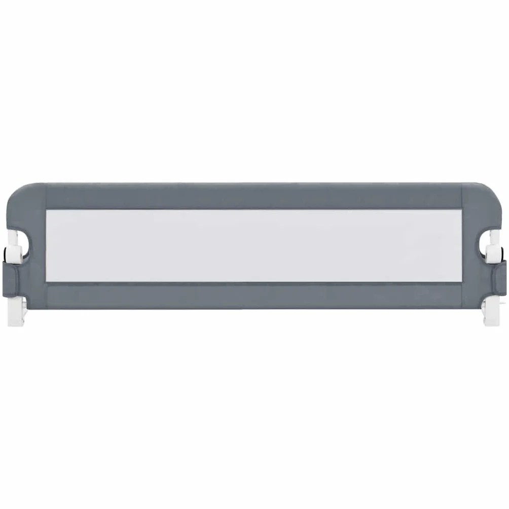 Sicherheitsbettgitter 150x42 cm Grau, Kleinkind-Bettschutzgitter aus waschbarem Polyester und Metallrohr, klappbar mit Taste auf jeder Seite, für Matratzen 10-20 cm, für Kinder