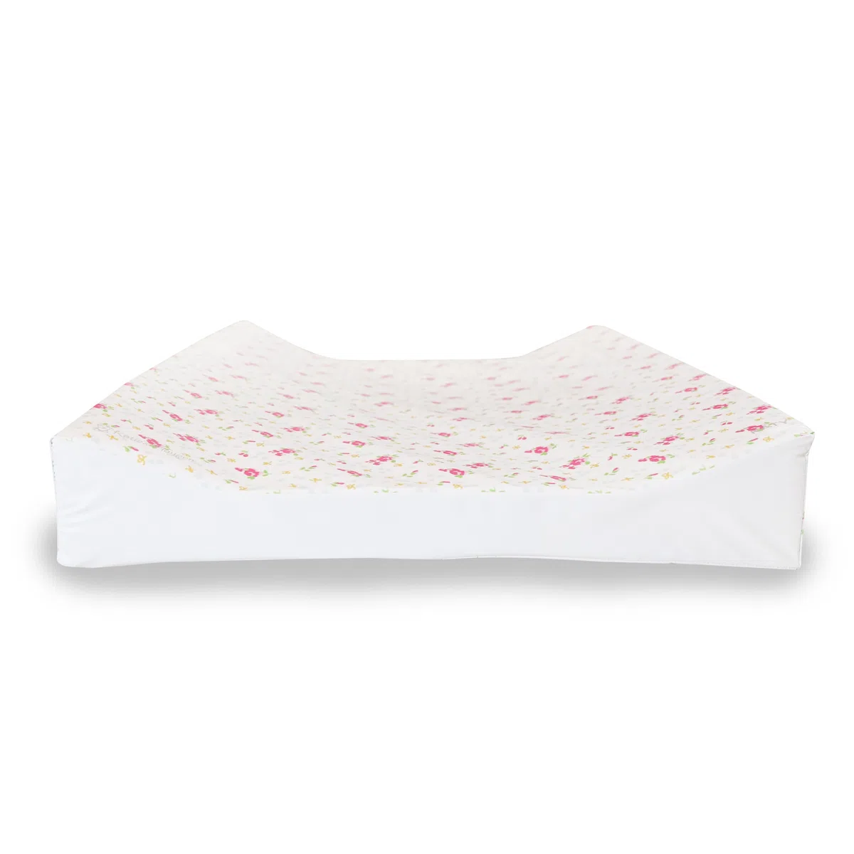 KATY Deluxe Wickelunterlage für Babys, Mädchen, wasserdicht, mit gebogenen Seiten, Vintage-Rosen-Design, cremefarben