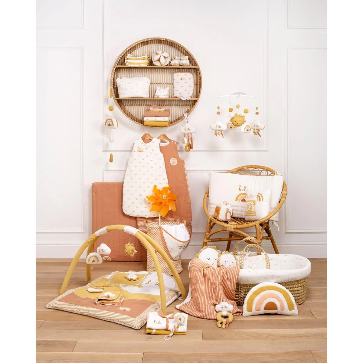 Sauthon Tagesdecke Decke für Babybett, 90 x 140 cm, aus Baumwolle, Weiß