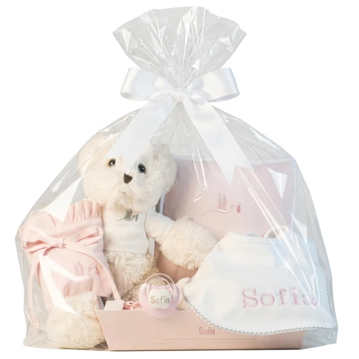 Personalisierter Babykorb, kompletter Qualitätskorb für Neugeborene, Geschenkset für Junge/Mädchen, luxuriöse Präsentation, ideal als Geschenk, Babyparty | BebeDeParis
