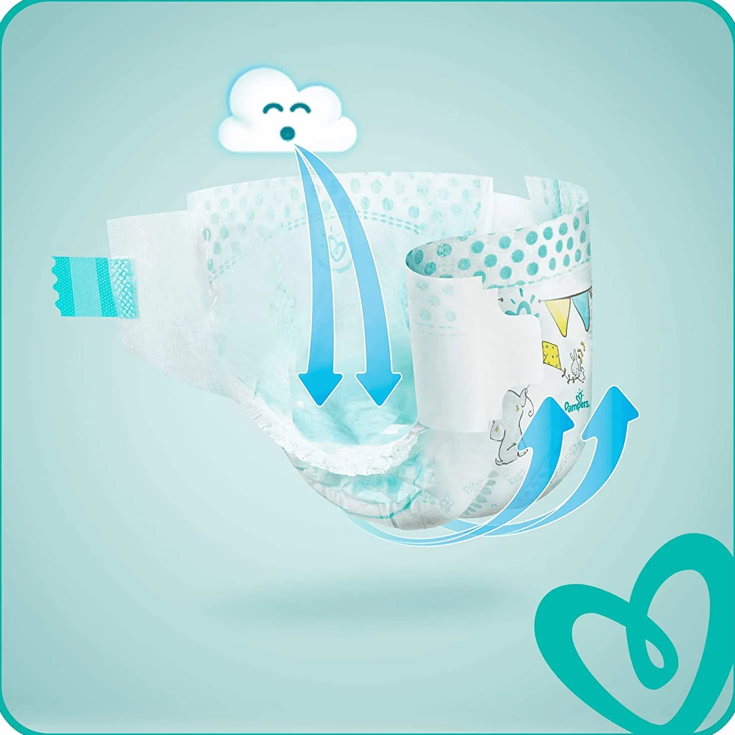PAMPERS Baby-DRY Größe 7 123 Windeln