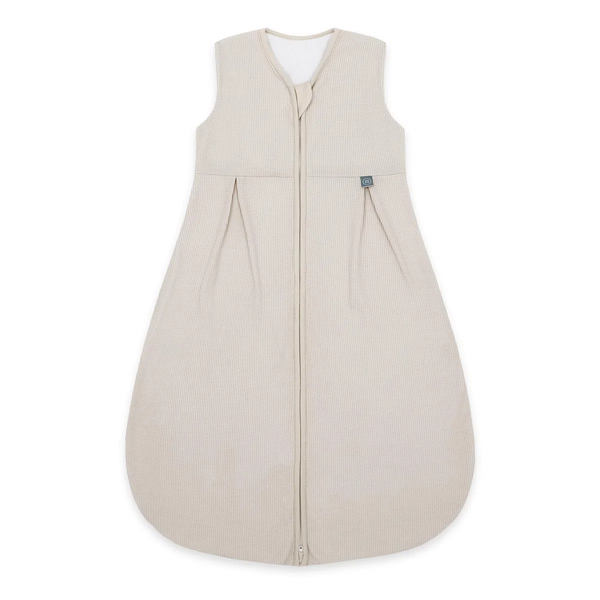 emma & noah Baby Schlafsack 1.0 TOG, Ganzjahres Schlafsack für den Frühling, Sommer und Herbst, 100% Bio-Baumwolle, OEKO-TEX Zertifiziert, Strampelsack für Neugeborene (Essential Beige, 60 cm)