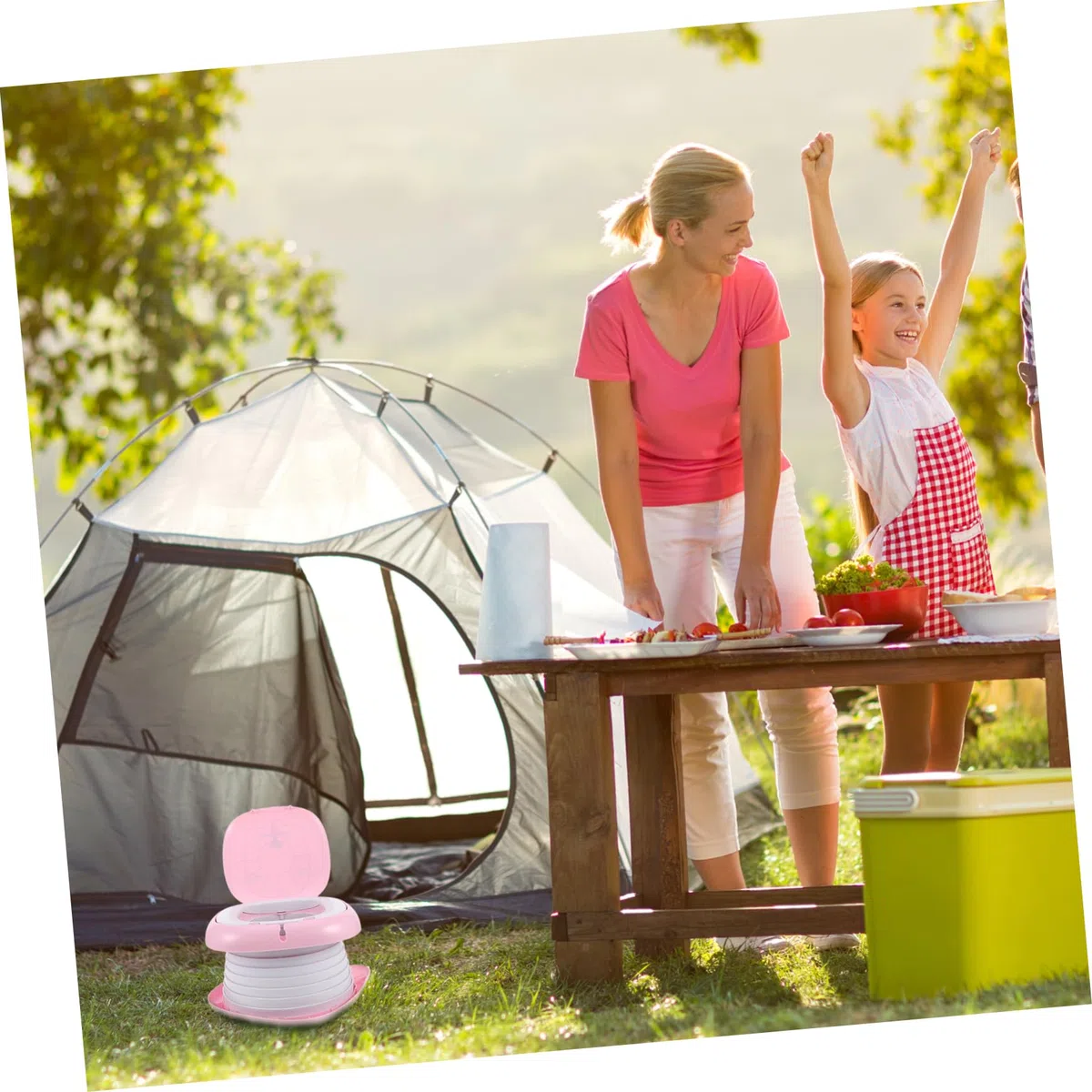 Toddmomy Klappbares Töpfchen für Junge Mädchen Tragbare Campingtoilette Faltbares Reise-wc Kindertoilettensitz für Outdoor Kompakte Autotoilette