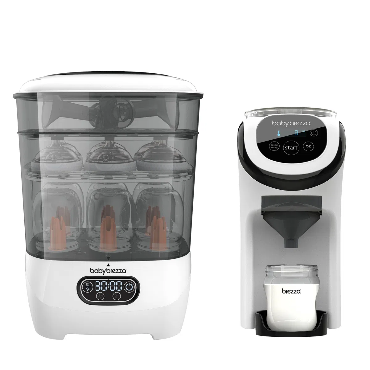 Baby Brezza Sterilisator & automatischer Babyflaschenzubereiter | Automatische Babyflaschenzubereitung & hygienisches Sterilisieren & Trocknen von Flaschen und Zubehör