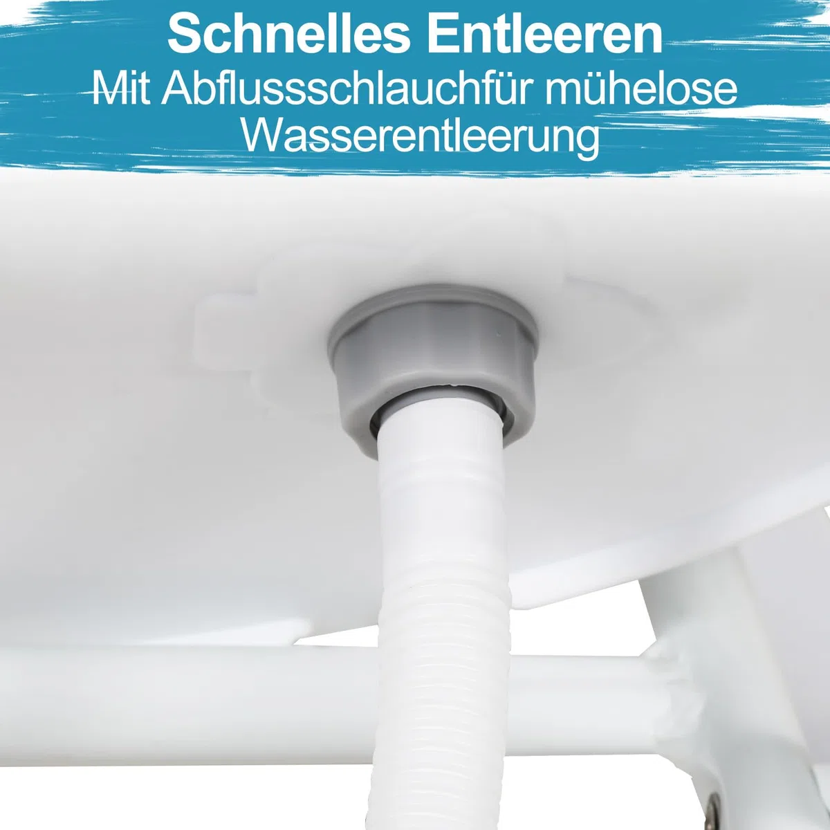 Baby Badewanne mit Gestell faltbare Babywanne Baby Wanne platzsparend, Babybadewanne mit Badekissen, Ablaufschlauch, Temperaturanzeige Wasserstopfen, stabile faltbare Badewanne Grau