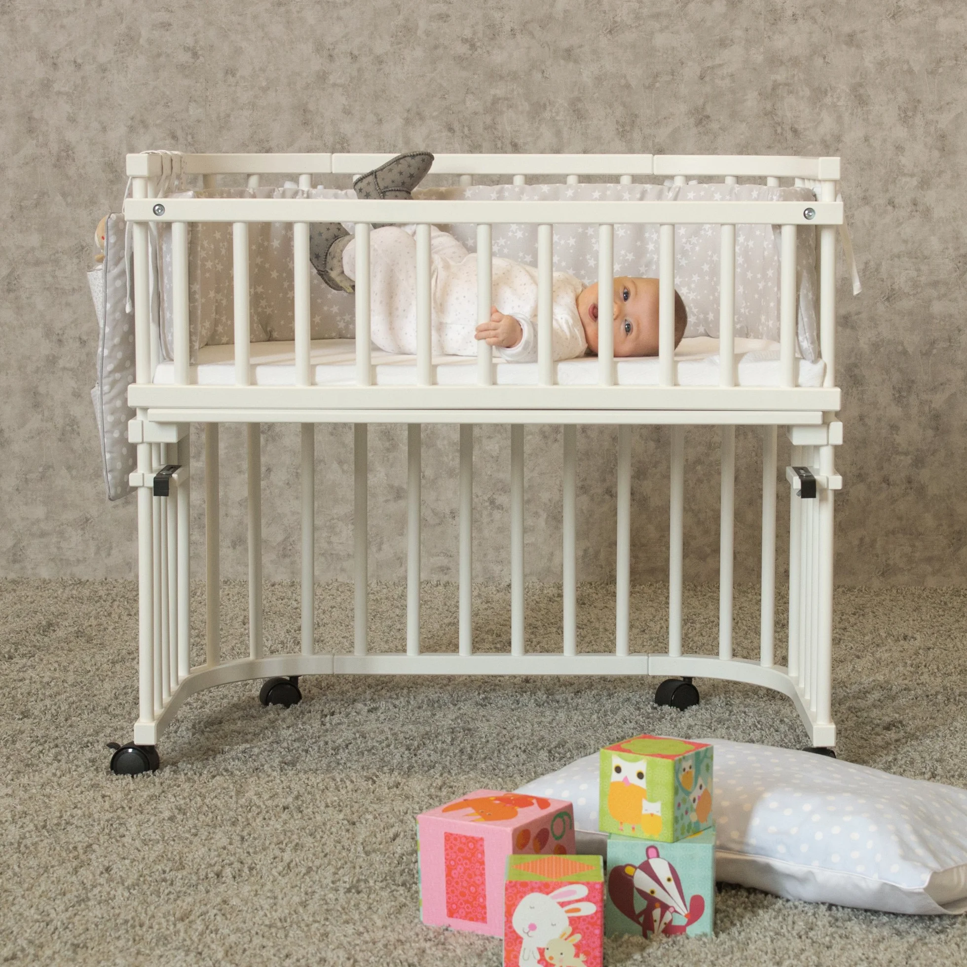 babybay Rollensatz Spezial mit Stoßschutz passend für alle Modelle, natur unbehandelt
