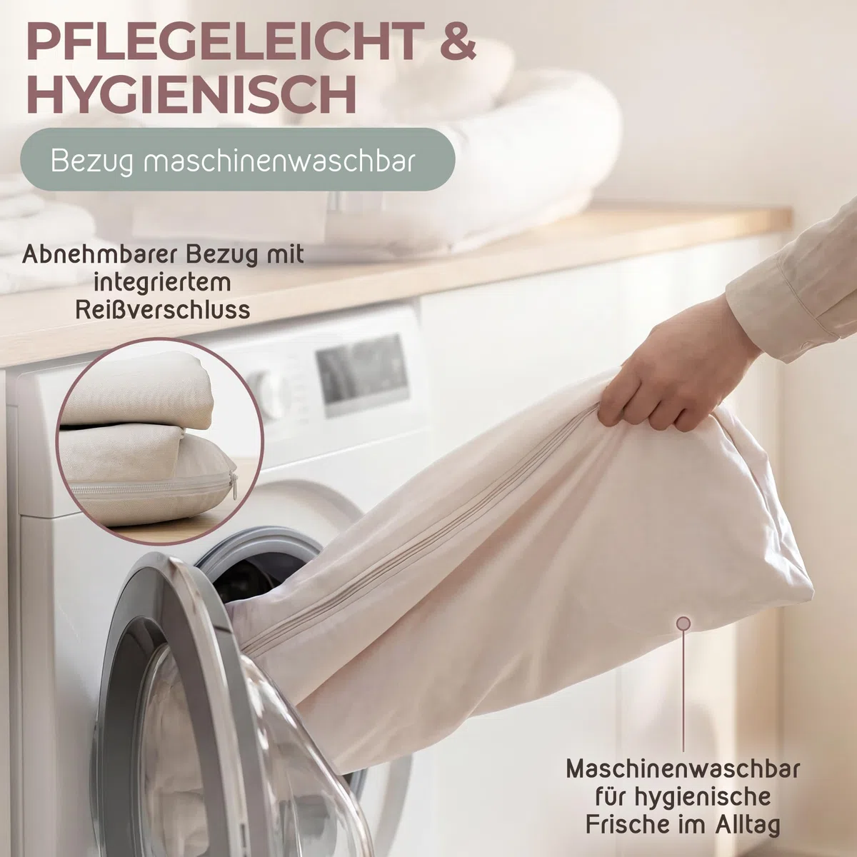 mimi kalu® Babynest für Neugeborene 100% Soft-Cotton Bezug, mit extra hohen Rändern (sicher) & Snuggle Hug Decke Bettschlange Baby Nestchen Baby