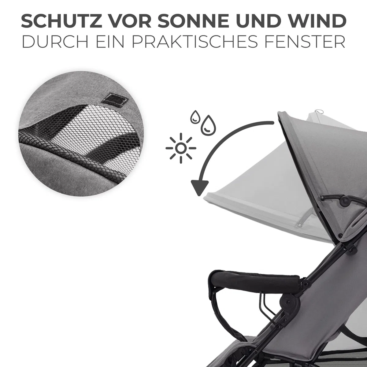 Kinderkraft TIK Kinderwagen, Liegebuggy, Sportwagen, Leicht - 6,5kg, Drehbare Vorderräder, Verstellbarer Griff, Stufenlose Einstellung der Rückenlehne, Schnelles Zusammenklappen, bis zu 17kg, Grau