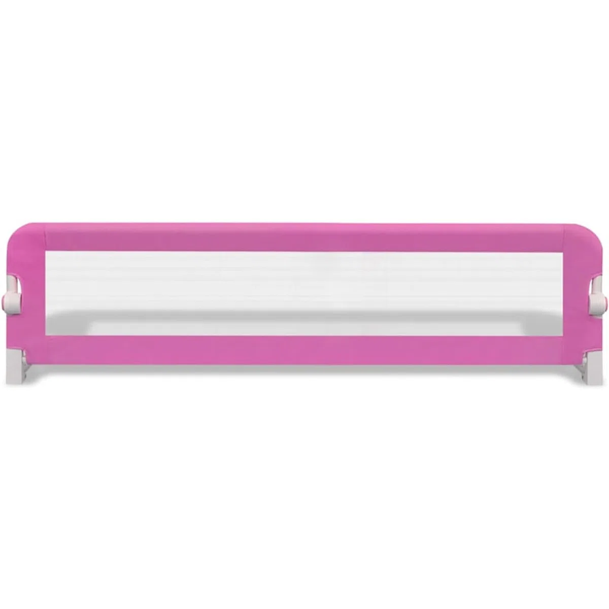 Gecheer Kleinkind Bettschutzgitter 2 Stück Rosa 150 x 42 cm, Bettschutzgitter Bettgitter Rausfallschutz für Kinderbett Elternbett276086