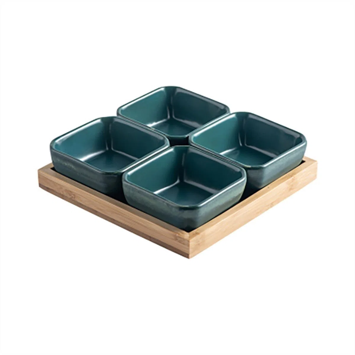 Keramik-Soßenschälchen Dip Bowls And Divided Snack Plates Set Multicolor(A)