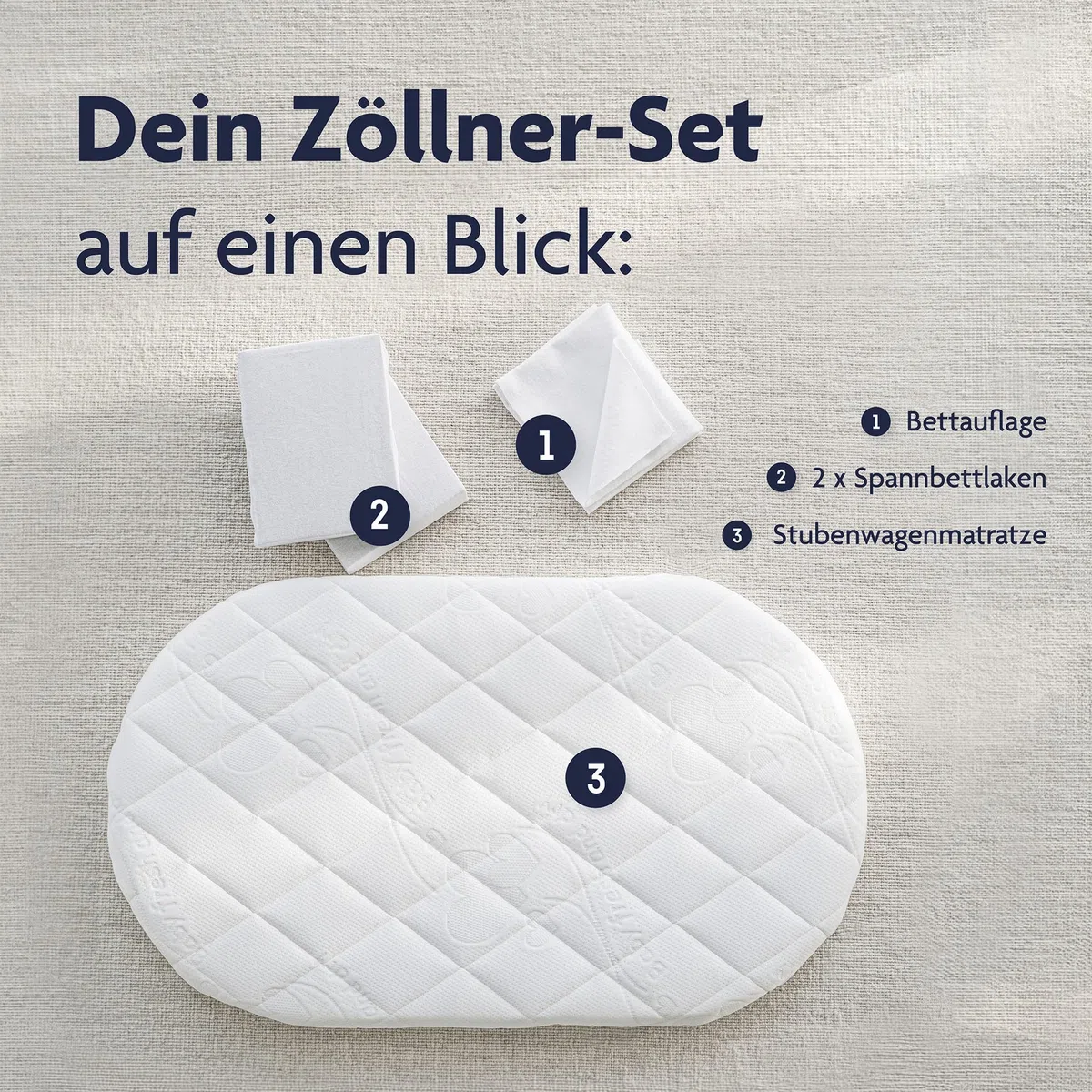 Julius Zöllner Stubenwagenmatratzen-Set Traumfänger Air XL 82x47 cm, 4-teilig